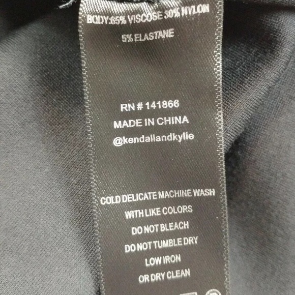 KENDALL + KYLIE Black Ponte Long Sleeve Dress - Picture 10 of 11